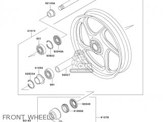 FRONT WHEEL - ZG1000A18 CONCOURS 2003 USA CALIFORNIA CANADA