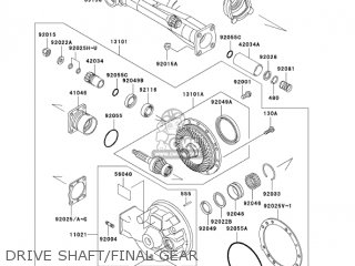 DRIVE SHAFT/FINAL GEAR - ZG1000A18 CONCOURS 2003 USA CALIFORNIA CANADA