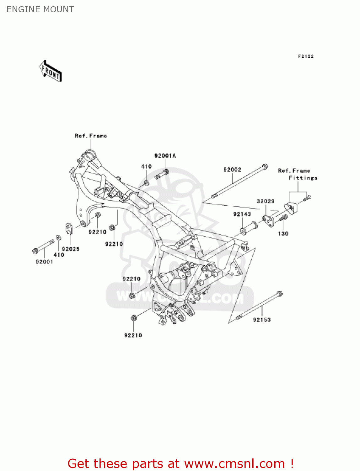 ENGINE MOUNT ZG1000A19 CONCOURS 2004 USA CALIFORNIA CANADA