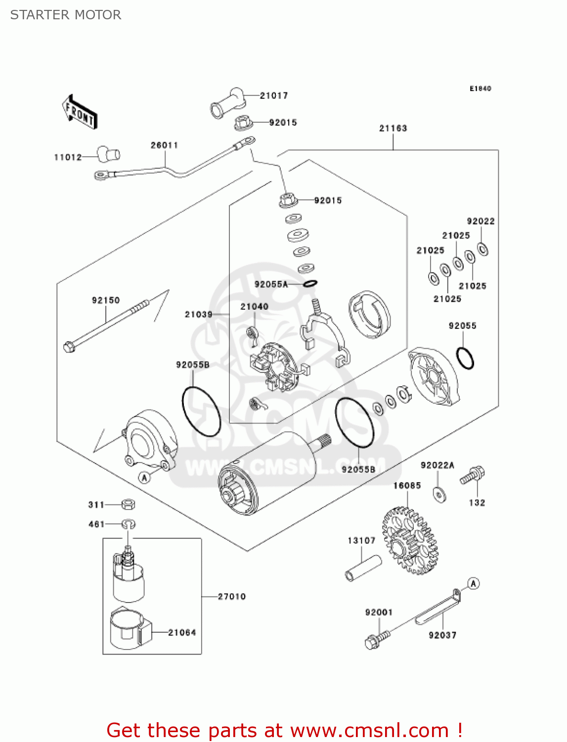 STARTER MOTOR ZG1000A19 CONCOURS 2004 USA CALIFORNIA CANADA
