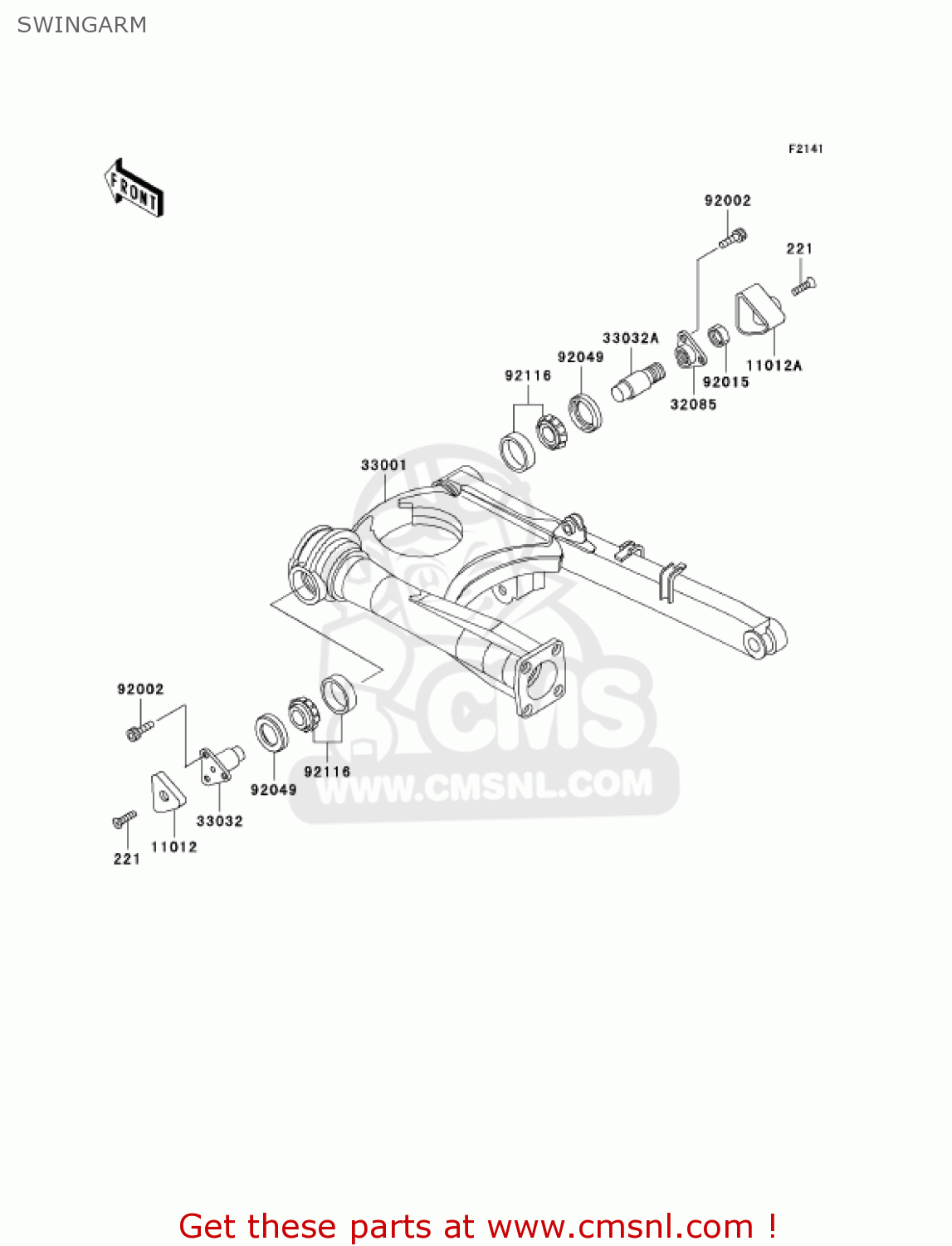 SWINGARM ZG1000A19 CONCOURS 2004 USA CALIFORNIA CANADA