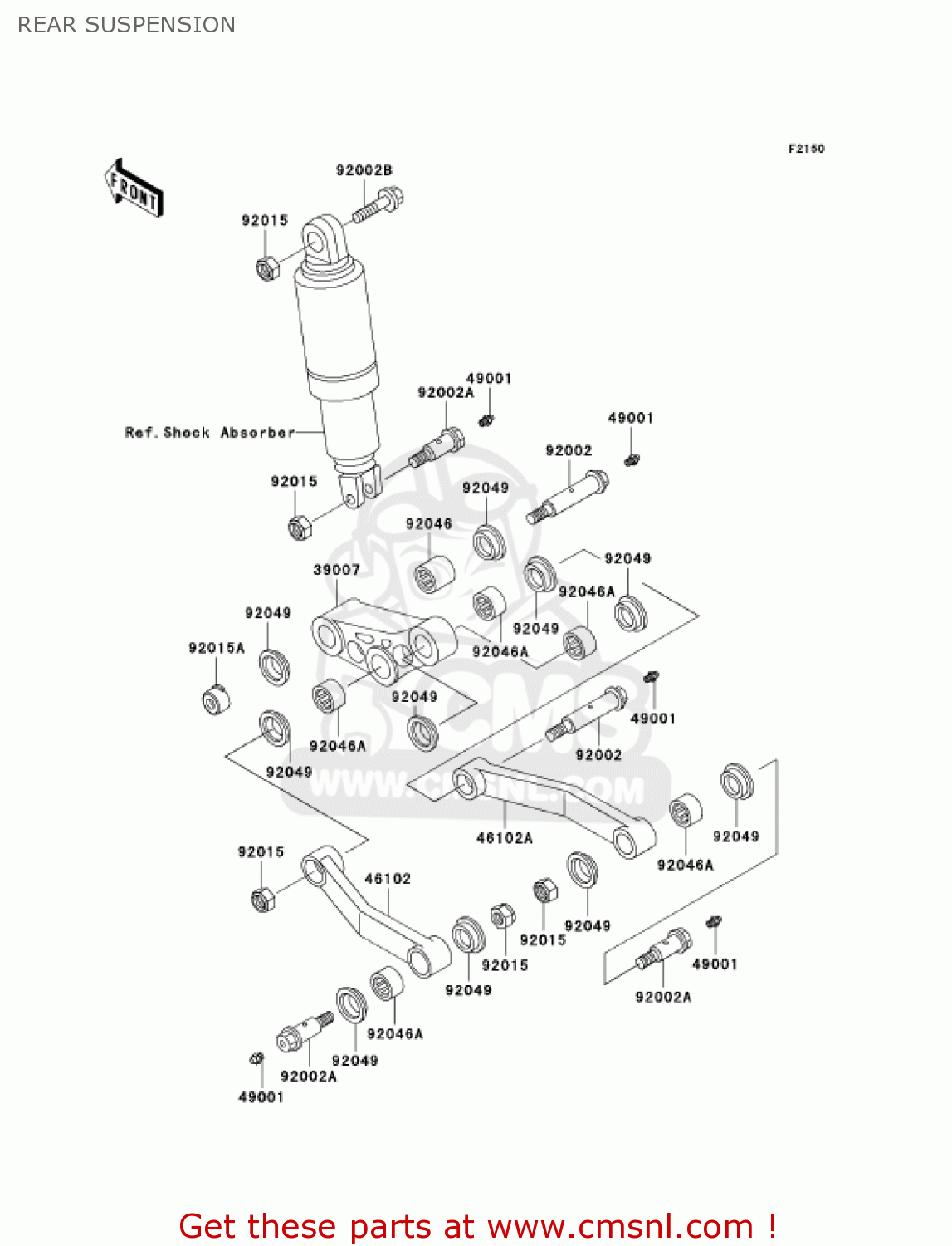 REAR SUSPENSION ZG1000A19 CONCOURS 2004 USA CALIFORNIA CANADA