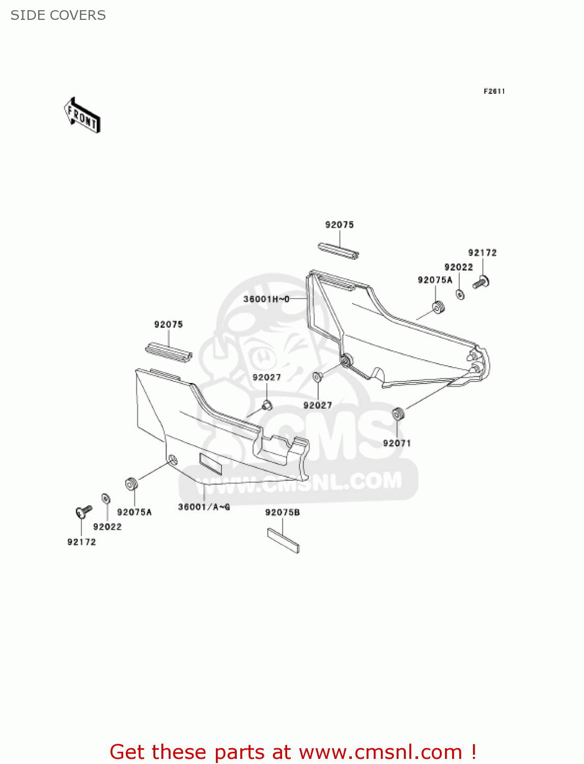 SIDE COVERS ZG1000A19 CONCOURS 2004 USA CALIFORNIA CANADA