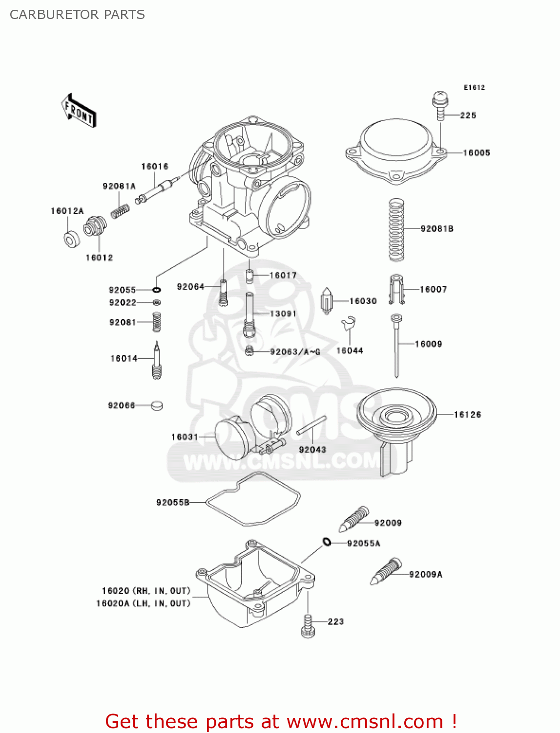 CARBURETOR PARTS ZG1000A19 CONCOURS 2004 USA CALIFORNIA CANADA