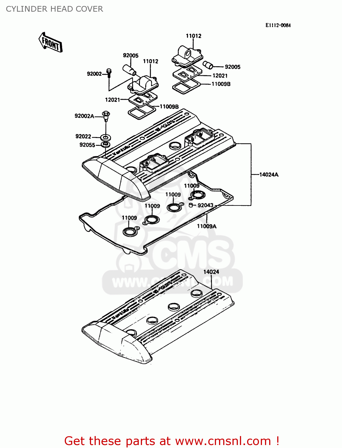 CYLINDER HEAD COVER ZG1000A2 1000GTR 1987 EUROPE FR UK AR FG IT NR SD ST
