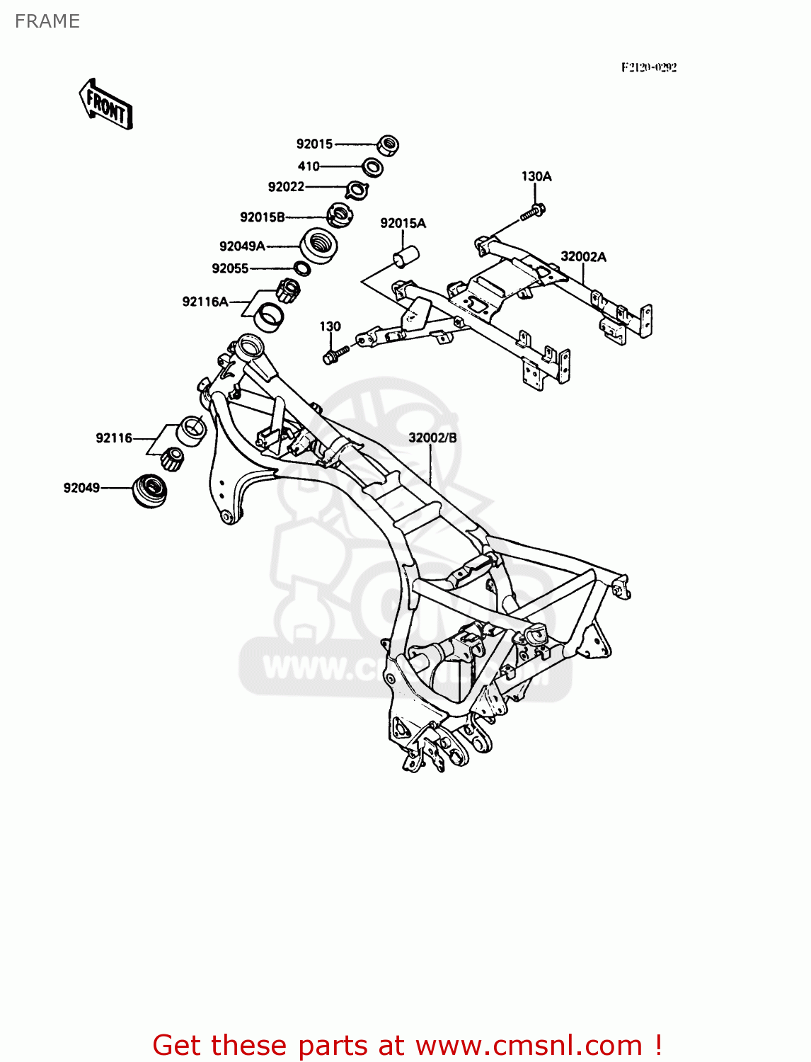 FRAME ZG1000A2 1000GTR 1987 EUROPE FR UK AR FG IT NR SD ST
