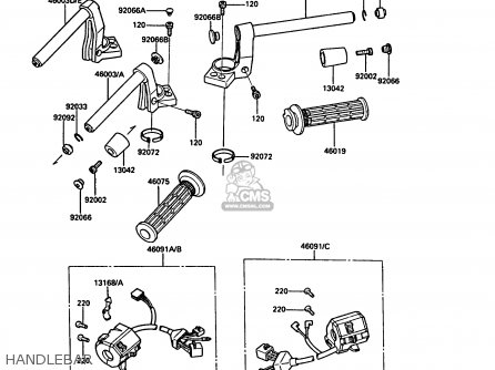 HANDLEBAR - ZG1000A2 1000GTR 1987 EUROPE FR UK AR FG IT NR SD ST