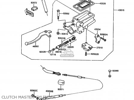 CLUTCH MASTER CYLINDER - ZG1000A2 1000GTR 1987 EUROPE FR UK AR FG IT NR SD ST