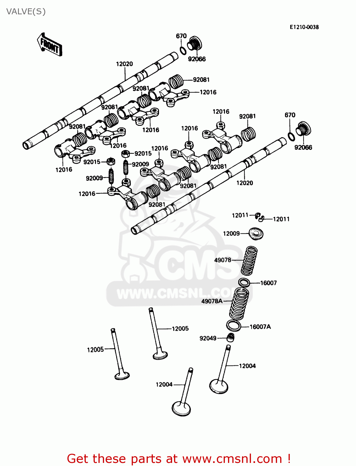 VALVE(S) ZG1000A2 CONCOURS 1987 USA CALIFORNIA CANADA