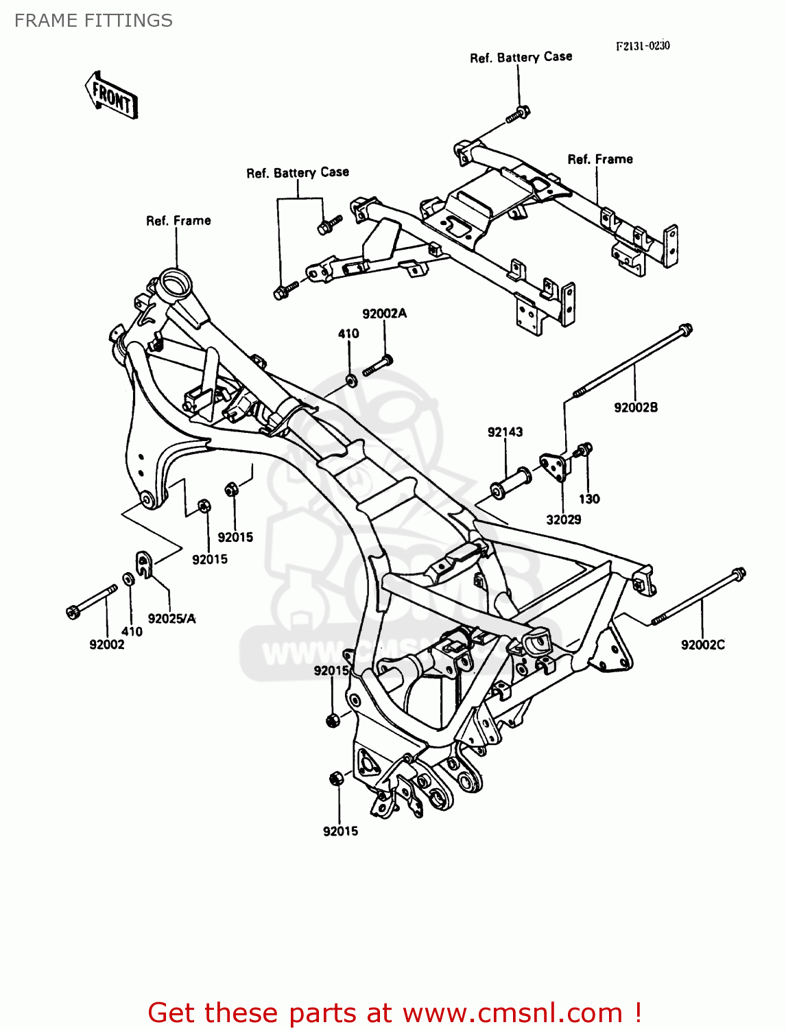 FRAME FITTINGS ZG1000A2 CONCOURS 1987 USA CALIFORNIA CANADA