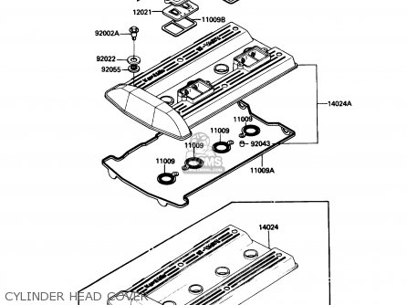 CYLINDER HEAD COVER - ZG1000A2 CONCOURS 1987 USA CALIFORNIA CANADA