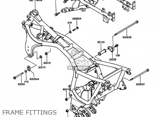 FRAME FITTINGS - ZG1000A2 CONCOURS 1987 USA CALIFORNIA CANADA