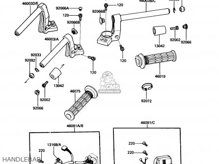 HANDLEBAR - ZG1000A2 CONCOURS 1987 USA CALIFORNIA CANADA