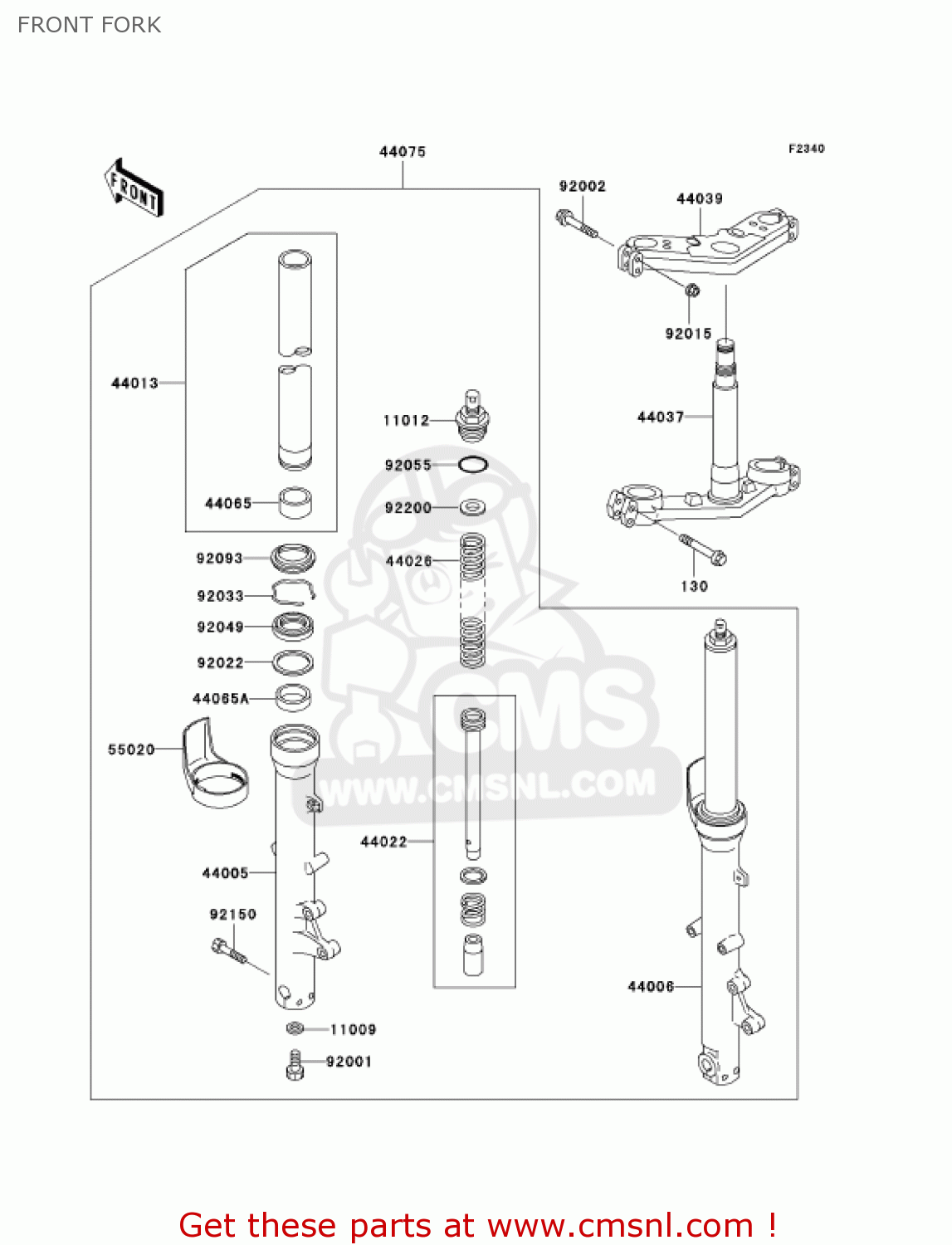 FRONT FORK ZG1000A20 CONCOURS 2005 USA CALIFORNIA CANADA
