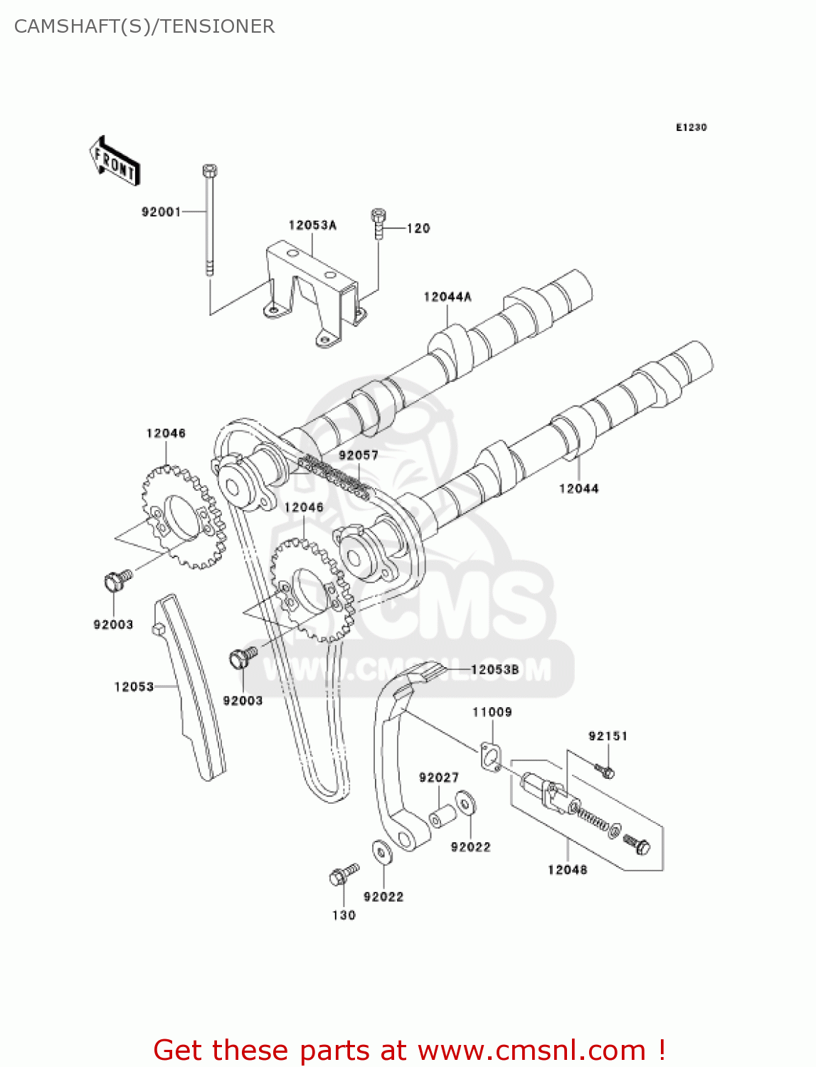 CAMSHAFT(S)/TENSIONER ZG1000A20 CONCOURS 2005 USA CALIFORNIA CANADA