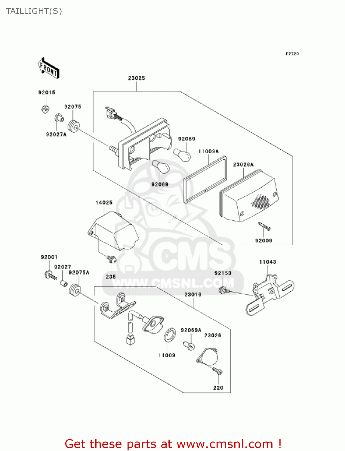 TAILLIGHT(S) ZG1000A20 CONCOURS 2005 USA CALIFORNIA CANADA