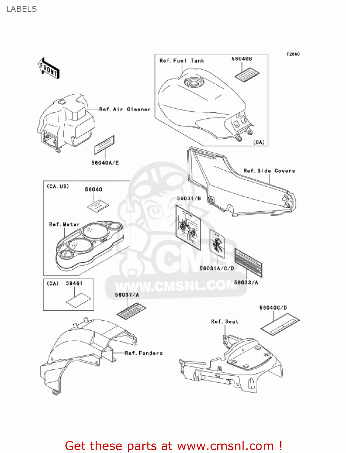 LABELS ZG1000A20 CONCOURS 2005 USA CALIFORNIA CANADA
