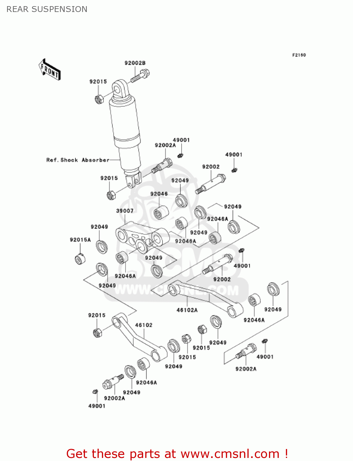 REAR SUSPENSION ZG1000A20 CONCOURS 2005 USA CALIFORNIA CANADA