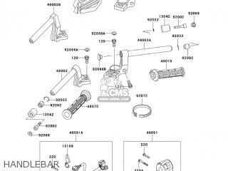 HANDLEBAR - ZG1000A20 CONCOURS 2005 USA CALIFORNIA CANADA