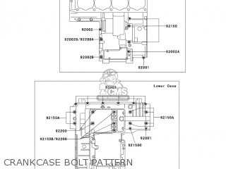 CRANKCASE BOLT PATTERN - ZG1000A20 CONCOURS 2005 USA CALIFORNIA CANADA