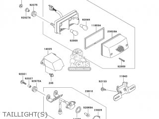 TAILLIGHT(S) - ZG1000A20 CONCOURS 2005 USA CALIFORNIA CANADA