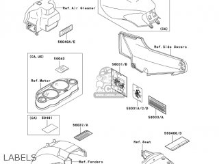 LABELS - ZG1000A20 CONCOURS 2005 USA CALIFORNIA CANADA