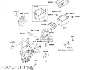FRAME FITTINGS - ZG1000A20 CONCOURS 2005 USA CALIFORNIA CANADA