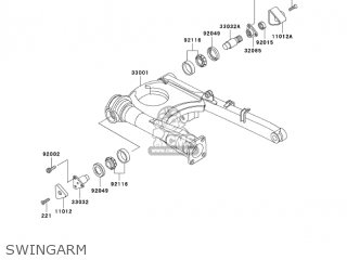 SWINGARM - ZG1000A20 CONCOURS 2005 USA CALIFORNIA CANADA