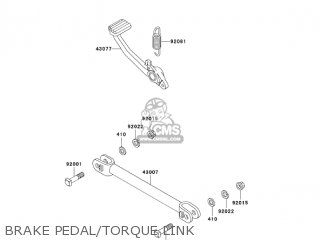 BRAKE PEDAL/TORQUE LINK - ZG1000A20 CONCOURS 2005 USA CALIFORNIA CANADA