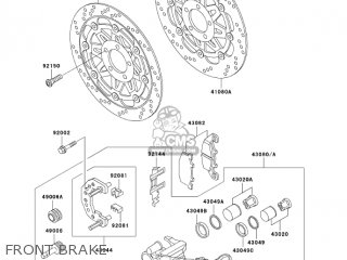 FRONT BRAKE - ZG1000A20 CONCOURS 2005 USA CALIFORNIA CANADA