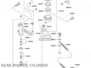 REAR MASTER CYLINDER - ZG1000A20 CONCOURS 2005 USA CALIFORNIA CANADA