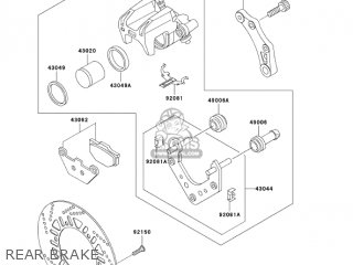 REAR BRAKE - ZG1000A20 CONCOURS 2005 USA CALIFORNIA CANADA
