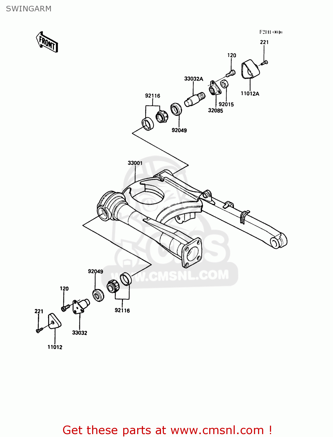 SWINGARM ZG1000A3 1000GTR 1988 EUROPE FR UK NR SD ST