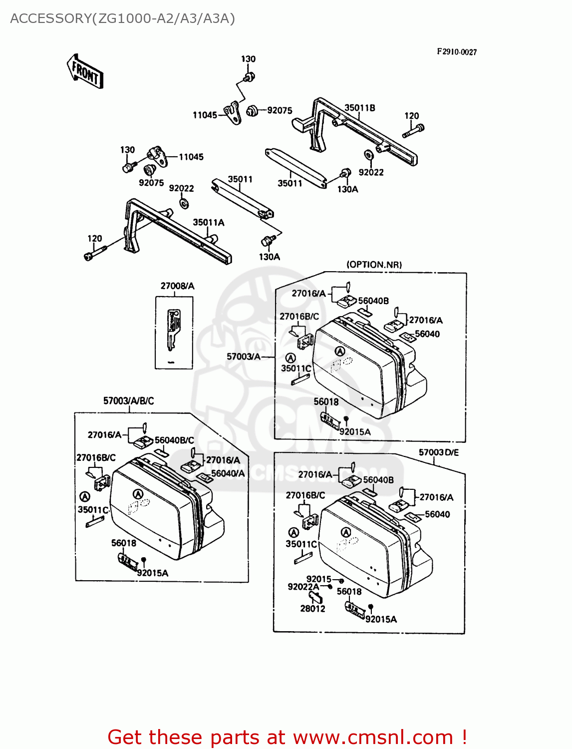 ACCESSORY(ZG1000-A2/A3/A3A) ZG1000A3 1000GTR 1988 EUROPE FR UK NR SD ST