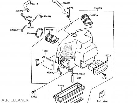 AIR CLEANER - ZG1000A3 1000GTR 1988 EUROPE FR UK NR SD ST