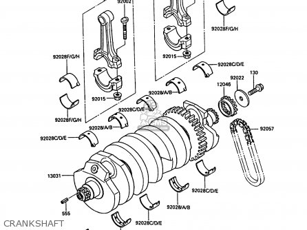 CRANKSHAFT - ZG1000A3 1000GTR 1988 EUROPE FR UK NR SD ST