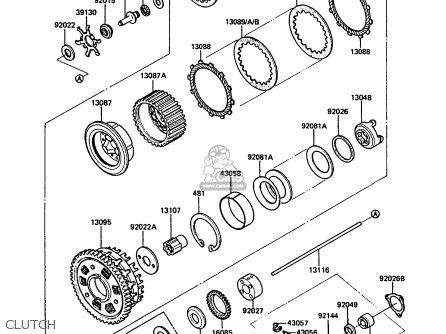 CLUTCH - ZG1000A3 1000GTR 1988 EUROPE FR UK NR SD ST