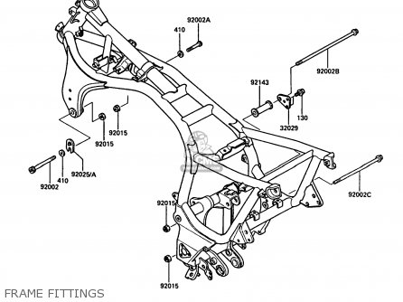 FRAME FITTINGS - ZG1000A3 1000GTR 1988 EUROPE FR UK NR SD ST