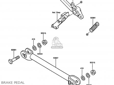 BRAKE PEDAL - ZG1000A3 1000GTR 1988 EUROPE FR UK NR SD ST