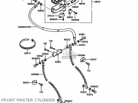 FRONT MASTER CYLINDER - ZG1000A3 1000GTR 1988 EUROPE FR UK NR SD ST