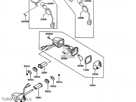 TURN SIGNALS - ZG1000A3 1000GTR 1988 EUROPE FR UK NR SD ST