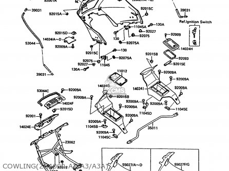 COWLING(ZG1000-A2/A3/A3A) - ZG1000A3 1000GTR 1988 EUROPE FR UK NR SD ST