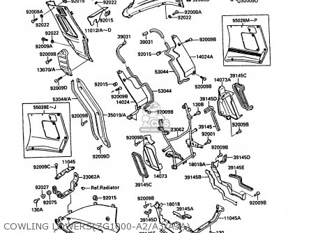 COWLING LOWERS(ZG1000-A2/A3/A3A) - ZG1000A3 1000GTR 1988 EUROPE FR UK NR SD ST