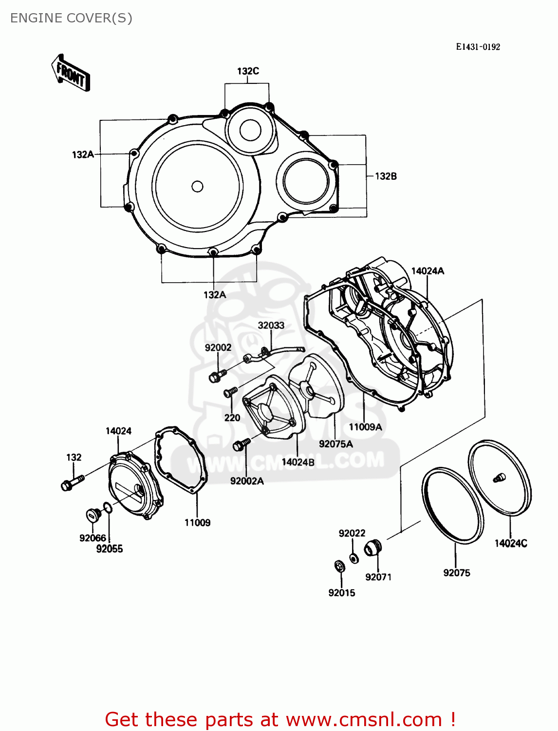 ENGINE COVER(S) ZG1000A3 CONCOURS 1988 USA CALIFORNIA CANADA
