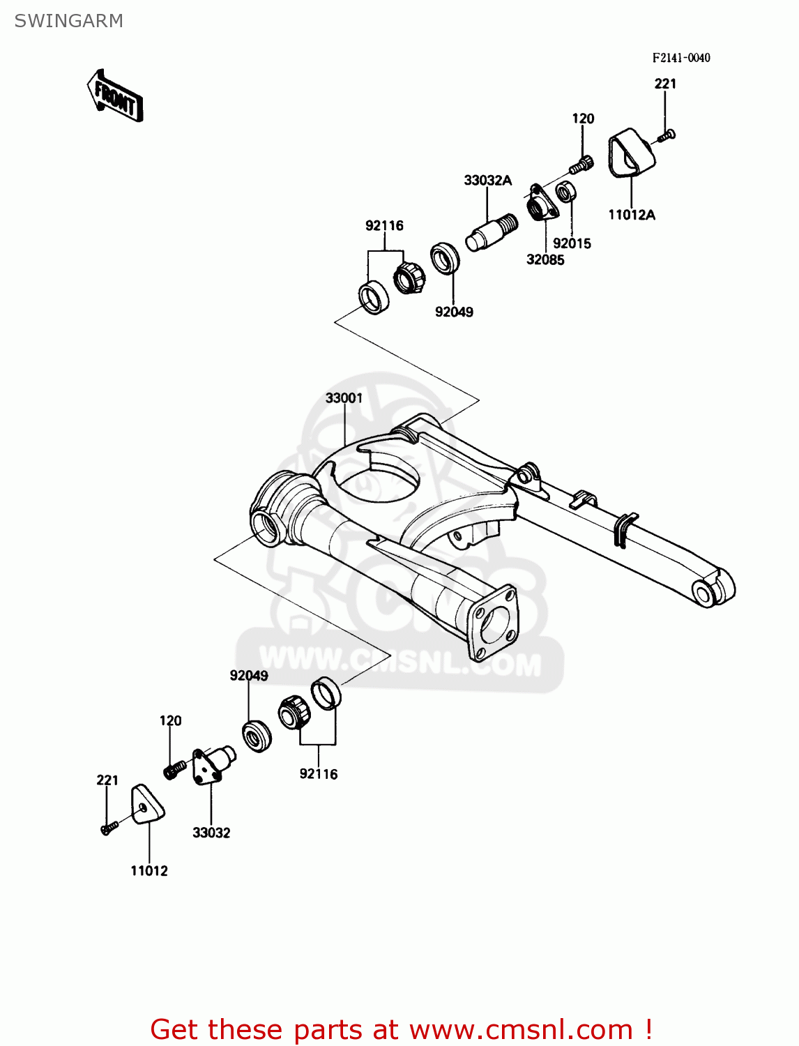 SWINGARM ZG1000A3 CONCOURS 1988 USA CALIFORNIA CANADA