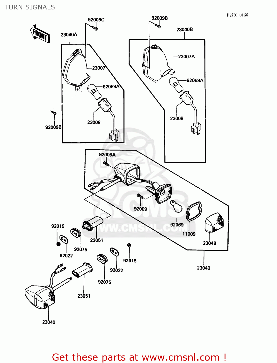 TURN SIGNALS ZG1000A3 CONCOURS 1988 USA CALIFORNIA CANADA