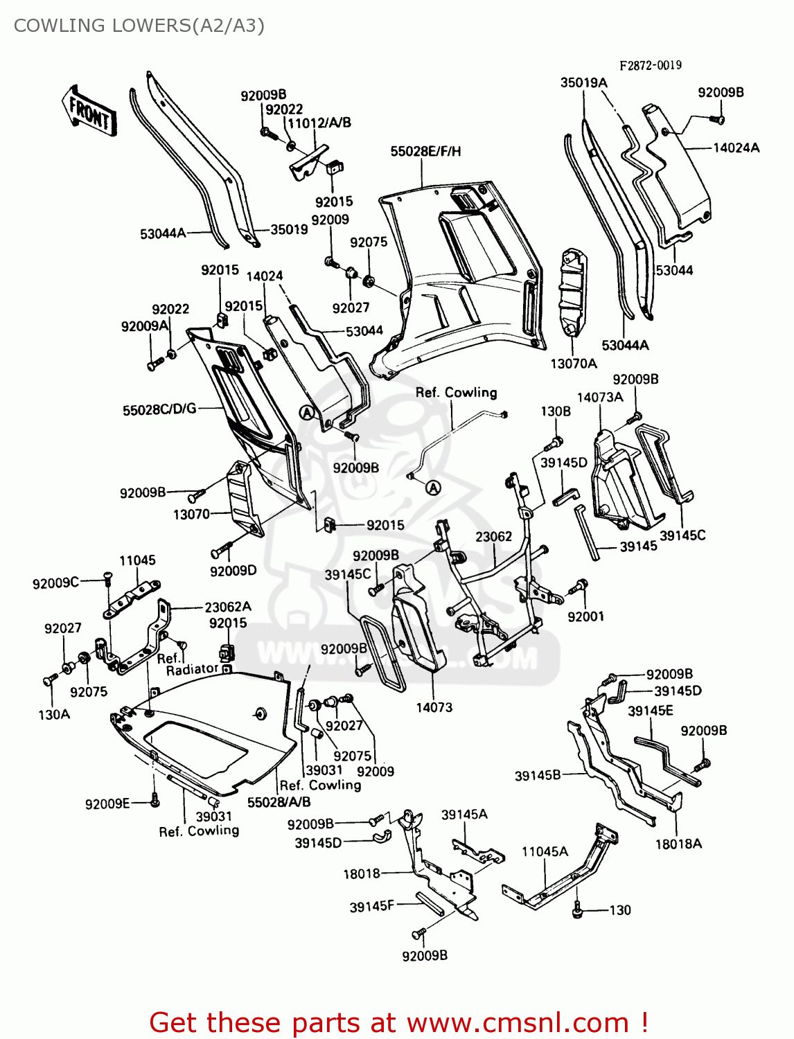 COWLING LOWERS(A2/A3) ZG1000A3 CONCOURS 1988 USA CALIFORNIA CANADA
