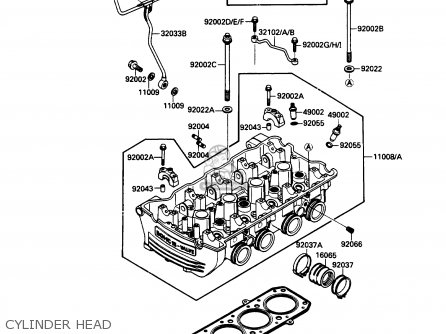 CYLINDER HEAD - ZG1000A3 CONCOURS 1988 USA CALIFORNIA CANADA