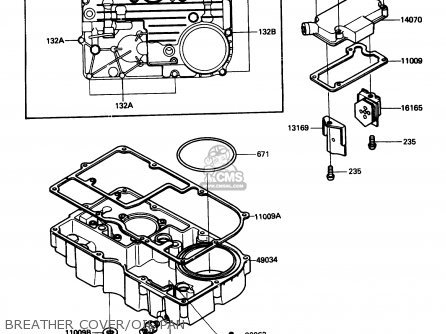 BREATHER COVER/OIL PAN - ZG1000A3 CONCOURS 1988 USA CALIFORNIA CANADA