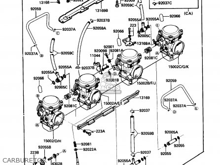CARBURETOR - ZG1000A3 CONCOURS 1988 USA CALIFORNIA CANADA